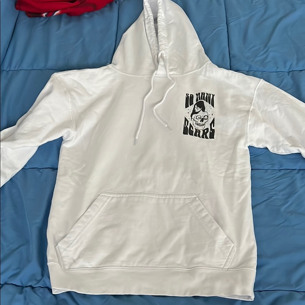 White Graphic Hoodie- Free gift with purchase!